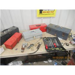 5 Tool Boxes, New File Set, Air Blower, & Ball Hitch