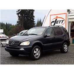 A12J --  2002 MERCEDES ML320  , Blue , 171,604 MILES  KM's