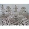 Image 1 : Antique Double Light Candlesticks Etched #1225283