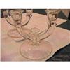 Image 1 : Candlesticks Double Light Etched Pair #1225284