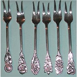 Silver Hors D'oeuvres Forks Set #1225345