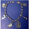 Image 1 : 40's Sterling CHARM  BRACELET #1225547