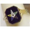 Image 1 : EASTERN STAR MASONIC 10k GOLD RING #1225559