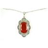 Image 1 : ANTIQUE Style Pendant CARNELIAN STERLING #1225773