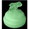 Image 1 : SPIKE Bulldog Green Frosted Glass Powder Jar #1225785