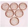 Image 1 : Jeannette Cube Pink Depression Glass Coasters 6#1225787