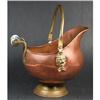 Image 1 : Copper Coal Scuttle w Delph & Brass Handles #1225796