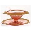 Image 1 : Pink Elegant Depression Glass 3 Pc Mayo #1225809