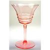 Image 1 : Pink Depression Glass Art Deco Goblet Set of 6 #1225864