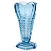 Image 1 : Ice Blue Depression Glass Chevron Vase #1225869