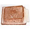 Image 1 : Pink Depression Glass Butter or Cheese Dish #1225934