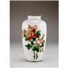 Image 1 : Old Japanese White Cloisonne Vase with Roses #1226231