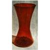 Image 1 : Crackle Glass Large Ruby Colored Vase #1226442