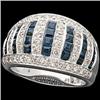 Image 1 : 14k  SAPPHIRE DIAMOND WEDDING BAND #1237003