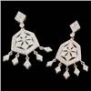 Image 1 : WHITE GOLD  DIAMOND CHANDELIER  EARRINGS #1237023