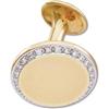 Image 1 : 14k Gold CUFF LINKS DIAMOND  #1237036