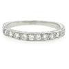 Image 1 : ANTIQUE  PLATINUM WEDDING BAND  9 DIAMONDS #1237060