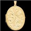 Image 1 :  LARGE 14K SOLID GOLD LOCKET Oval #1237066