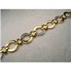 Image 1 : 14K 2-Tone Two-Tone Diamond Round Link Bracelet#1237292