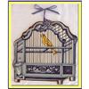 Image 1 : SIGNED DUTCH DELFT CANARY IN CAGE PLAQUE 19C  #1237530