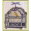 Image 1 : SIGNED DUTCH DELFT CANARY IN CAGE PLAQUE 19C  #1237530