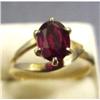 Image 1 : Yellow Gold & Garnet Ladies Ring #1258427