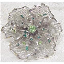 CORO STERLING MESH BROOCH #1258442