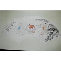 20th Century Chinese Fan Painting #1258493