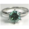 Image 1 : 2.67 CT BLUE DIAMOND SOLITAIRE ENAGAGEMENT RING#1258562