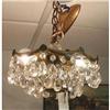 Petite Brass, Crystal Foyer Chandelier c.1940's#1258844
