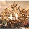 Vintage Italian Gilded Tole Painted Chandelier #1258854