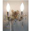 Image 1 : Pair Crystal Sconces with Prisms c.1940 #1258864