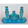 Image 1 : Blue Paden City Glass Perfume Bottle Set #1271440