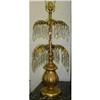Image 1 : PAIR OF GILTWOOD & CRYSTAL PALM LAMPS #1271551
