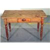Image 1 : PBF27 - Irish Pine Bobbin Leg Table with Drawer#1271756