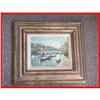 Image 1 : Framed Michel Landscape Oil on Panel Painting #1271787