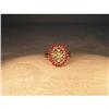 Image 1 : Estate 14K 10K Gold Filigree Ruby Diamond Ring #1271820