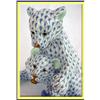 Image 1 : HEREND PORCELAIN BLUE FISHNET LION CUBS #1272252