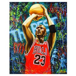 Nastya Rovenskaya- Original Oil on Canvas "Michael Jordan"