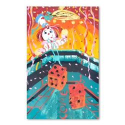 Paul Blaine Henrie (1932-1999), "7 Come 11" Hand Signed Original Painting on Canvas (48"x30") with L