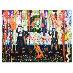 Nastya Rovenskaya- Mixed Media "Chaplin and Hardy"