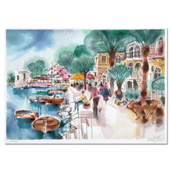 Shmuel Katz (1926-2010), "On the Shore of the Kineret " Hand Signed Limited Edition Serigraph with L