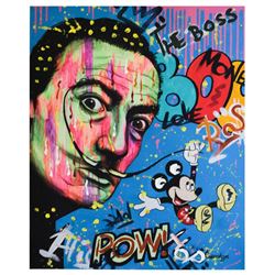 Nastya Rovenskaya- Mixed Media "Playing His Mustache"