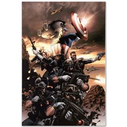 Marvel Comics "Captain America N9" Numbered Limited Edition Giclee on Canvas by Steve Epting with CO