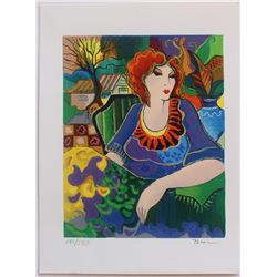 Patricia Govezensky- Original Serigraph on Paper "Sitting Pretty"