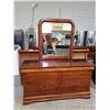 Image 1 : KING SIZE SLEIGH BED WITH DRESSER, 2 NIGHT STANDS, & MIRROR