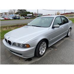 2002 BMW 525I, 4DRSD, GREY, GAS, MANUAL, VIN#WBADT33472GF41565, 240,813KMS,