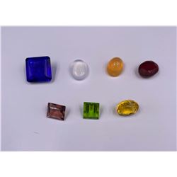 CUBIC ZIRCONIA (CZ) WITH VARIOUS SHAPES AND COLORS READY TO BE PLACED IN JEWELRY; BLUE SAPPHIRE