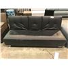 Image 1 : BLACK FUTON WITH DROP DOWN MIDDLE TABLE/ARM REST