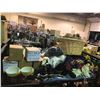 Image 1 : ASSORTED BLANKETS, SHOES, CHESS PIECES + BOARD, LIGHT FIXTURES, & MORE